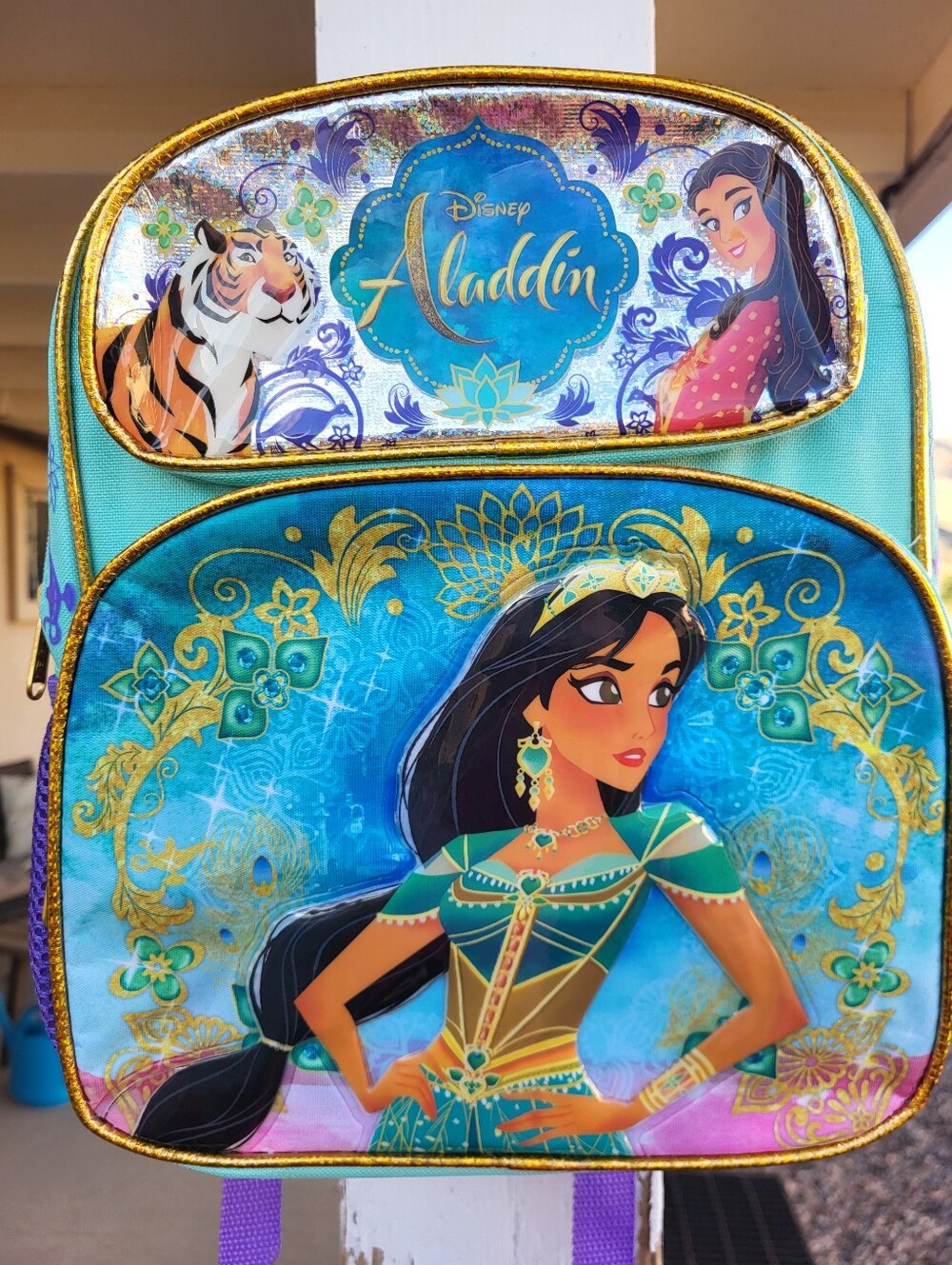 Disney Princess Jasmine Backpack in Teal, Gold and Purple - Picture 14 of 14